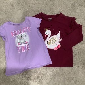 Girl’s long sleeve and short sleeve shirts
